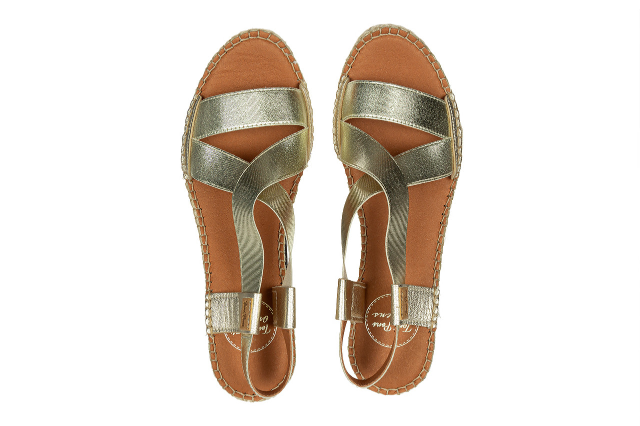 Sandały toni pons tura-rc platinum 204008, złoty, skóra naturalna - na platformie - sandały - buty damskie - kobieta 13