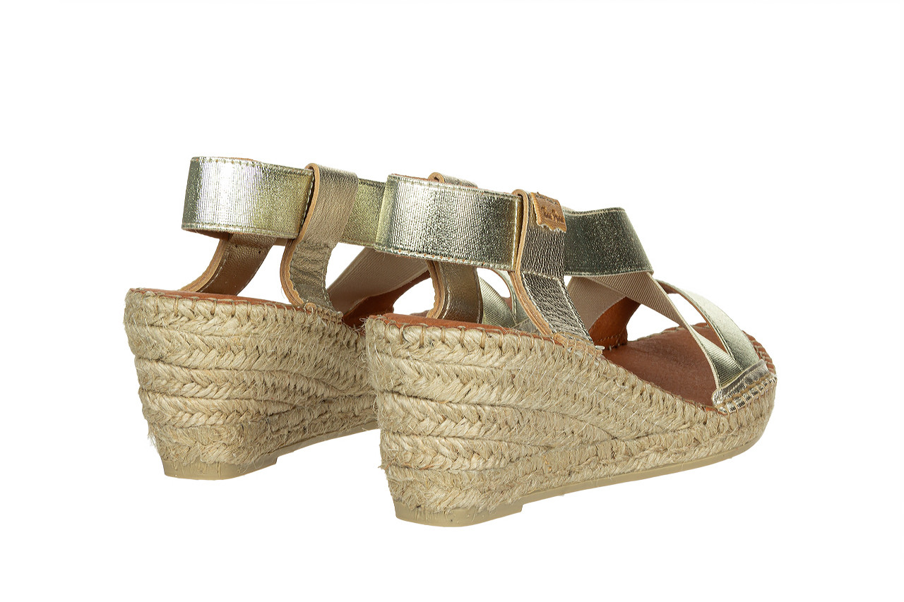 Sandały toni pons tura-rc platinum 204008, złoty, skóra naturalna - na platformie - sandały - buty damskie - kobieta 12