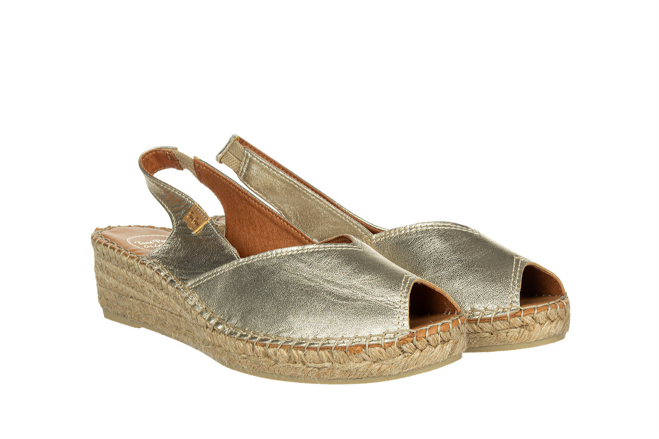 Sandały toni pons bernia-p platinum 204001, złoty, skóra naturalna  - na koturnie - sandały - buty damskie - kobieta 12