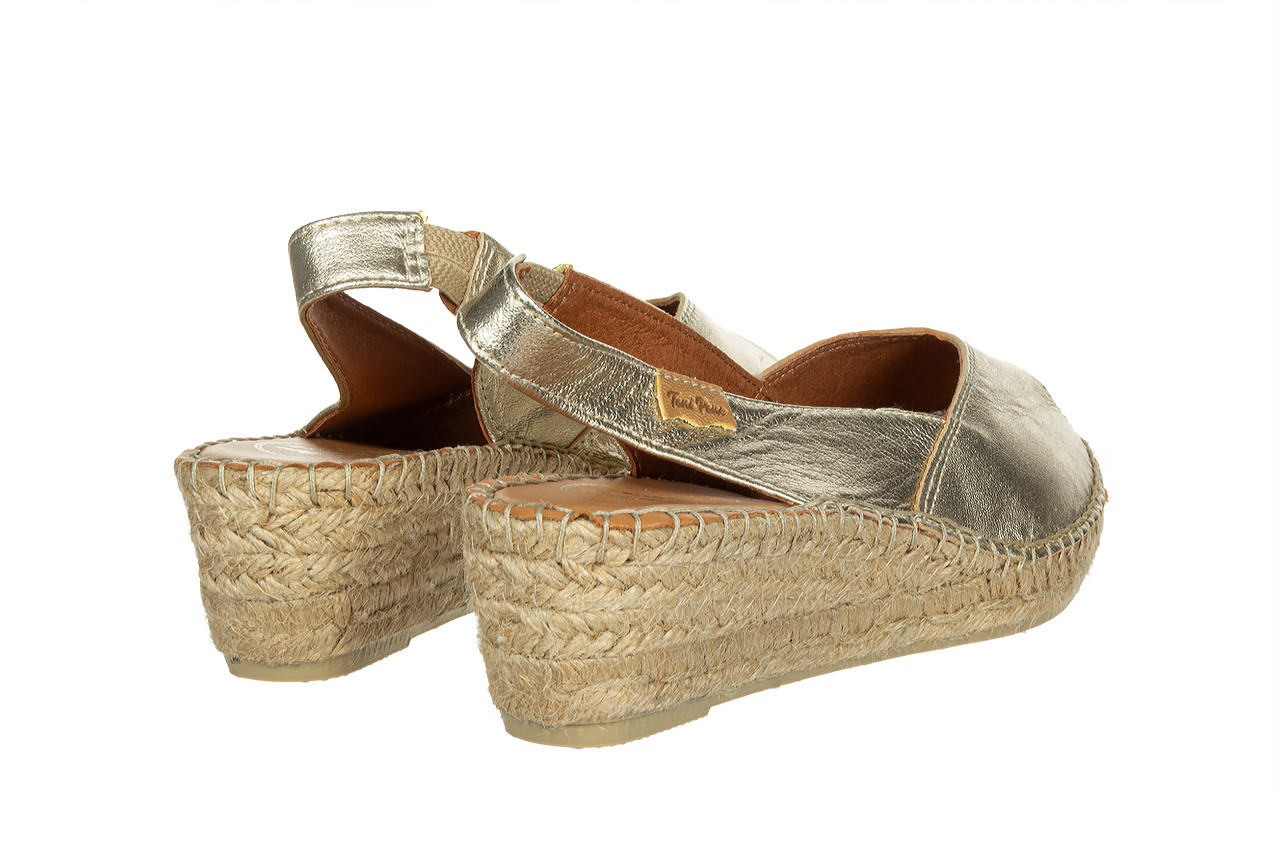 Sandały toni pons bernia-p platinum 204001, złoty, skóra naturalna  - skórzane - sandały - buty damskie - kobieta 14