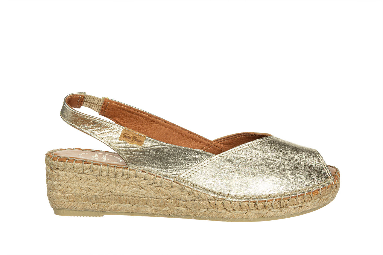 Sandały toni pons bernia-p platinum 204001, złoty, skóra naturalna  - na koturnie - sandały - buty damskie - kobieta 11
