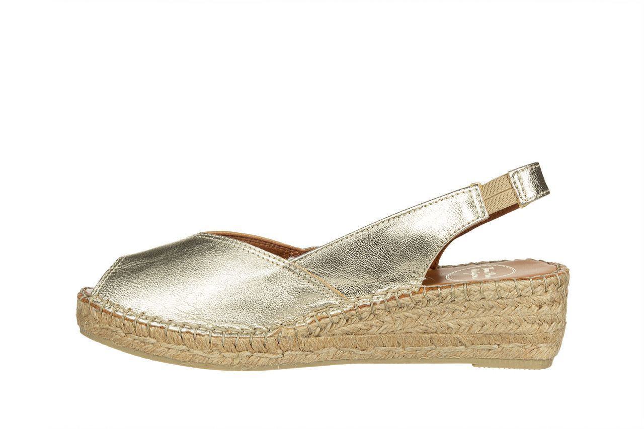 Sandały toni pons bernia-p platinum 204001, złoty, skóra naturalna  - na koturnie - sandały - buty damskie - kobieta 13