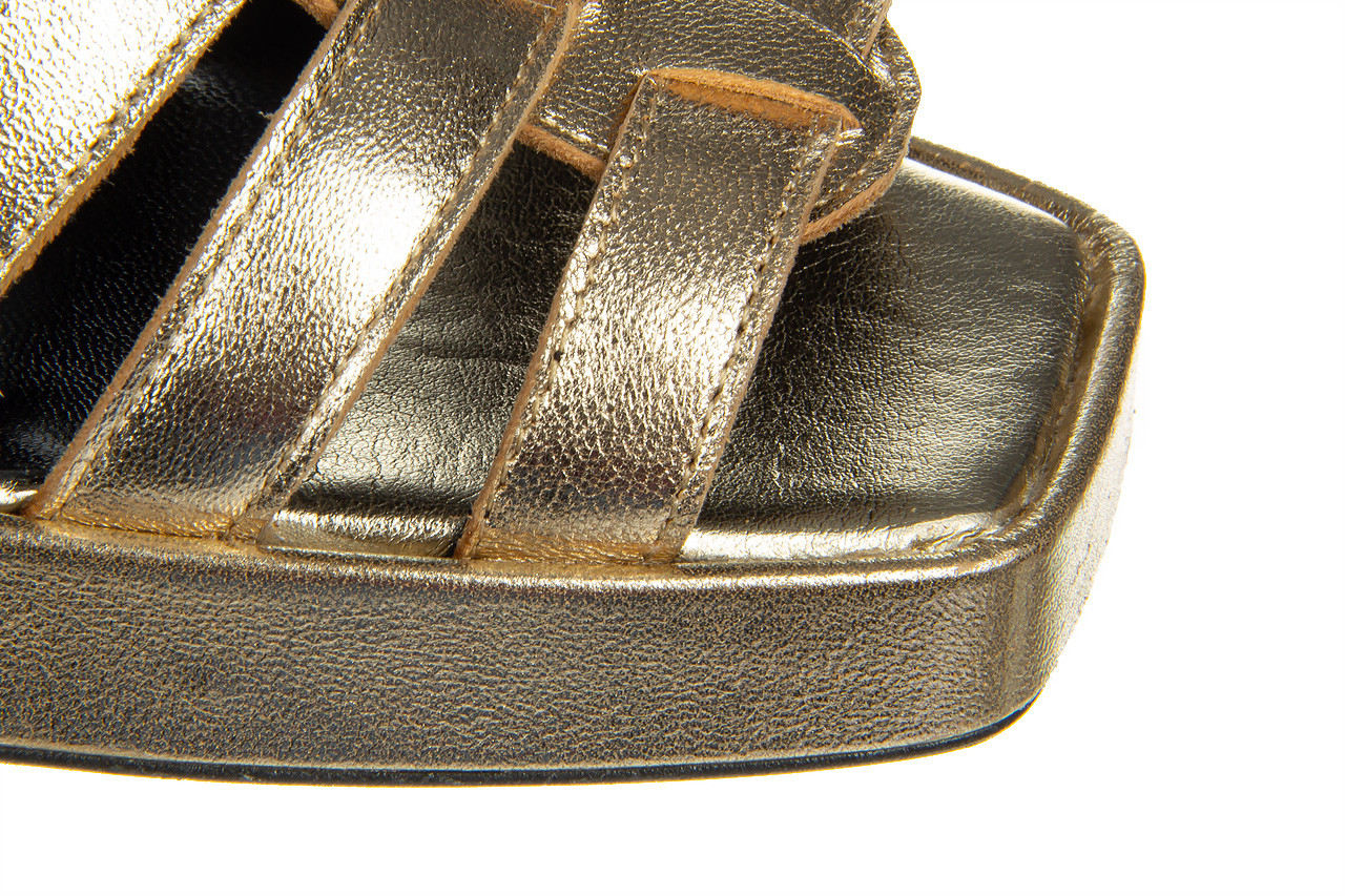 Sandały bayla-157 4550 074-p złoty lico 157036, skóra naturalna - na platformie - sandały - buty damskie - kobieta 14