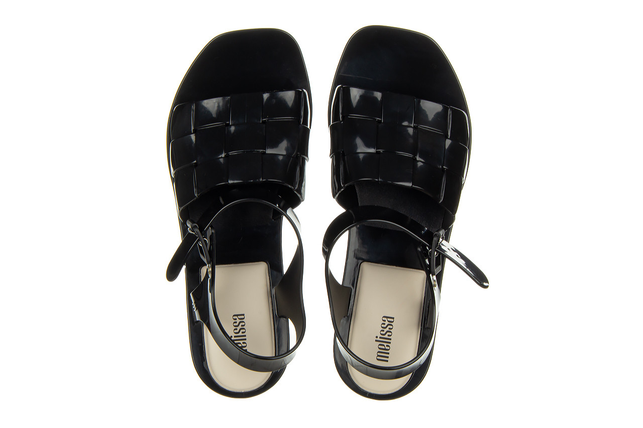 Sandały melissa basket sandal ad black beige 010449, czarny, guma - płaskie - sandały - buty damskie - kobieta 11