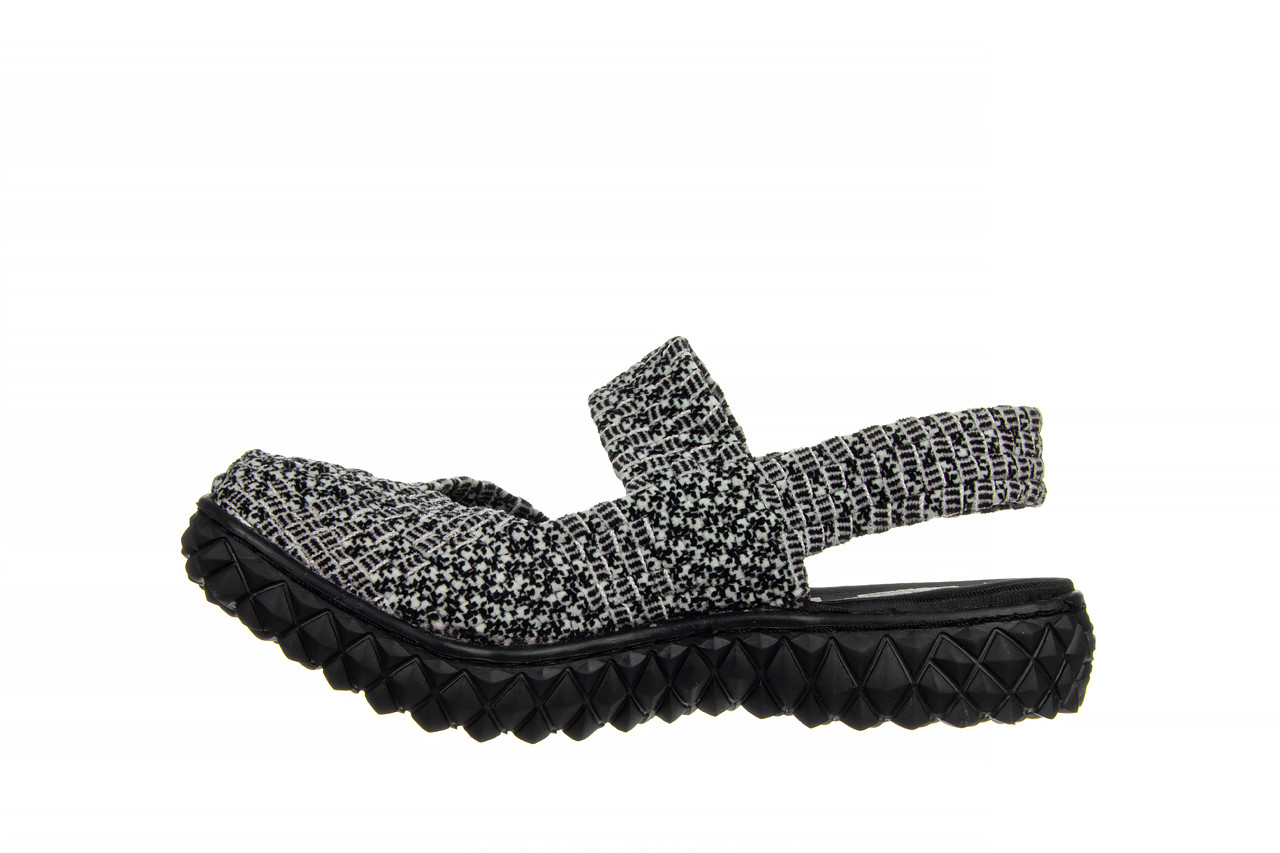 Sandały rock over sandal sashiko cashmere 032863, czarny/biały, materiał - gumowe - sandały - buty damskie - kobieta 10