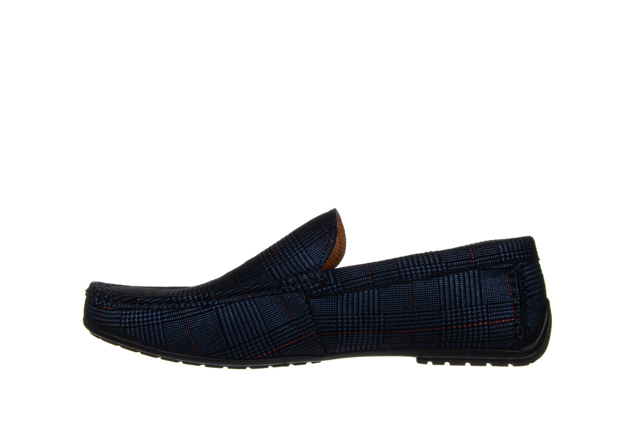 Mokasyny john doubare 581a-15-h01 blue 104190, granat, skóra naturalna - mokasyny i espadryle - buty męskie - mężczyzna 10