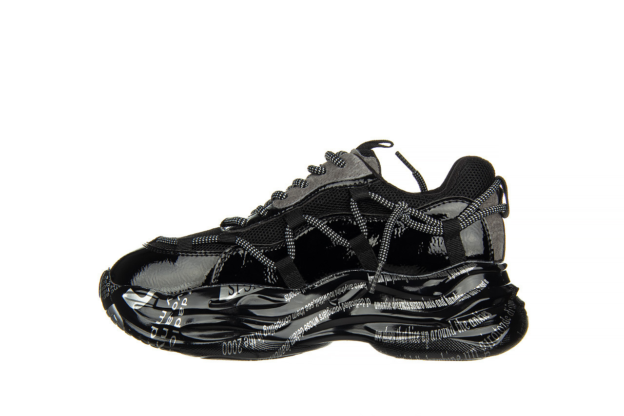 Sneakersy sca'viola b-206 black, czarny, skóra naturalna lakierowana  - obuwie sportowe - dla niej  - sale 10
