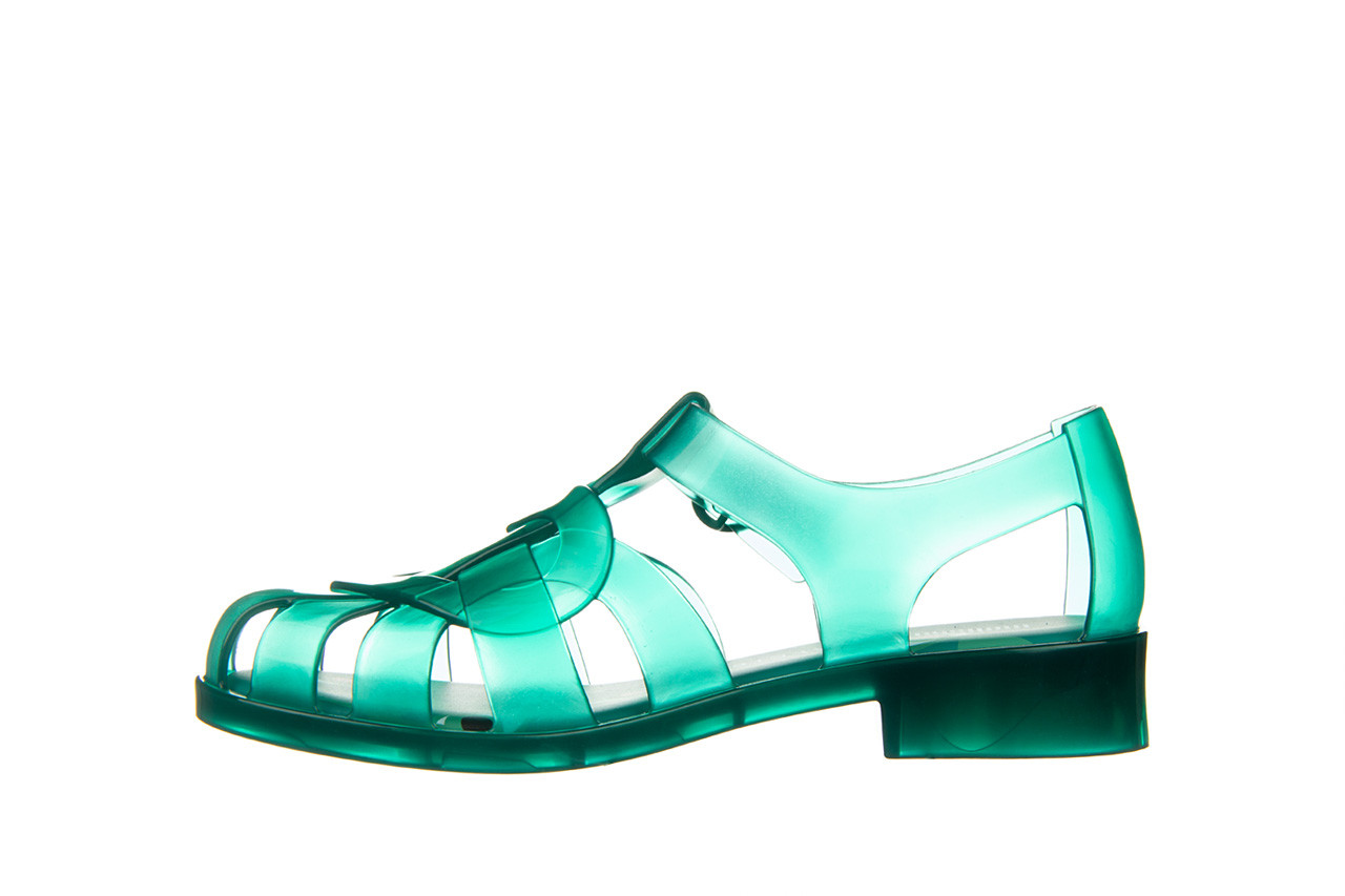 Sandały melissa heart sandal capetos ad green transparent 010407, zielony, guma - sandały - buty damskie - kobieta 8