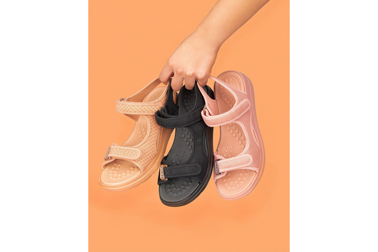 Sandały azaleia greice soft papete brown 198044, brązowy, materiał - płaskie - sandały - buty damskie - kobieta 8