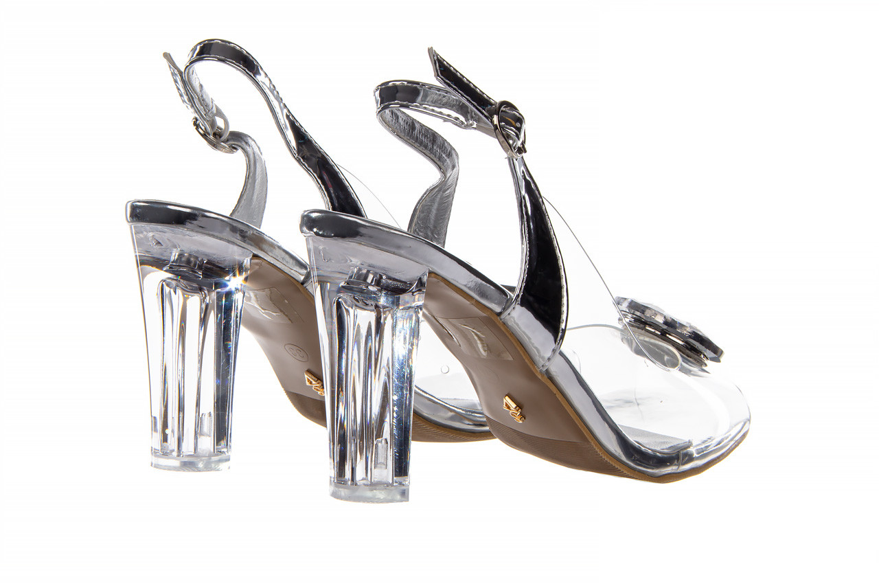 Sandały sca'viola g-17 silver 21 047186, srebro, silikon - na obcasie - sandały - buty damskie - kobieta 11