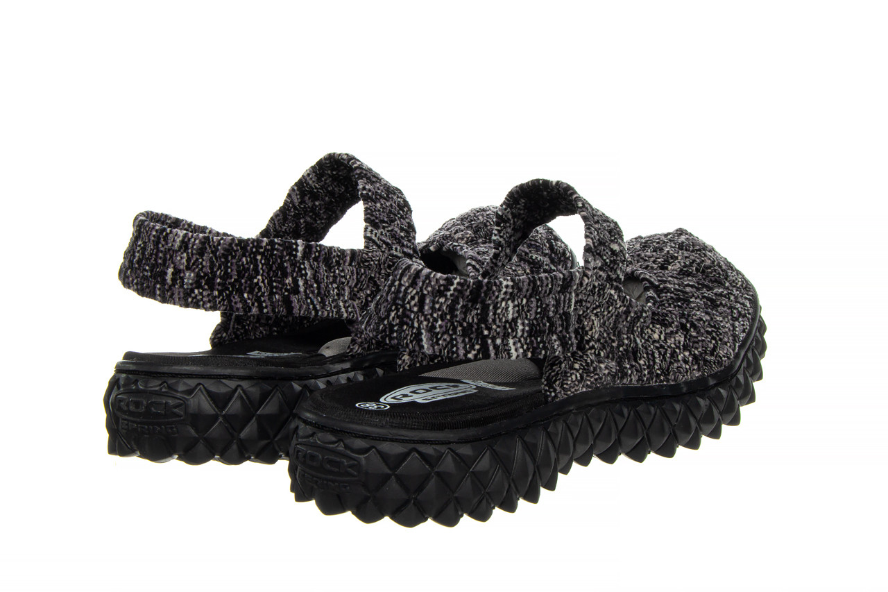 Sandały rock over sandal rockstone cashmere 032862, czarny, materiał - gumowe - sandały - buty damskie - kobieta 11