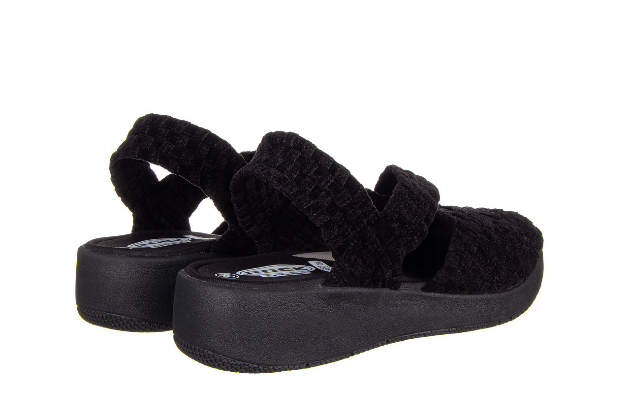 Sandały rock minily black cashmere 032847, czarny, materiał  - półbuty - dla niej  - sale 10
