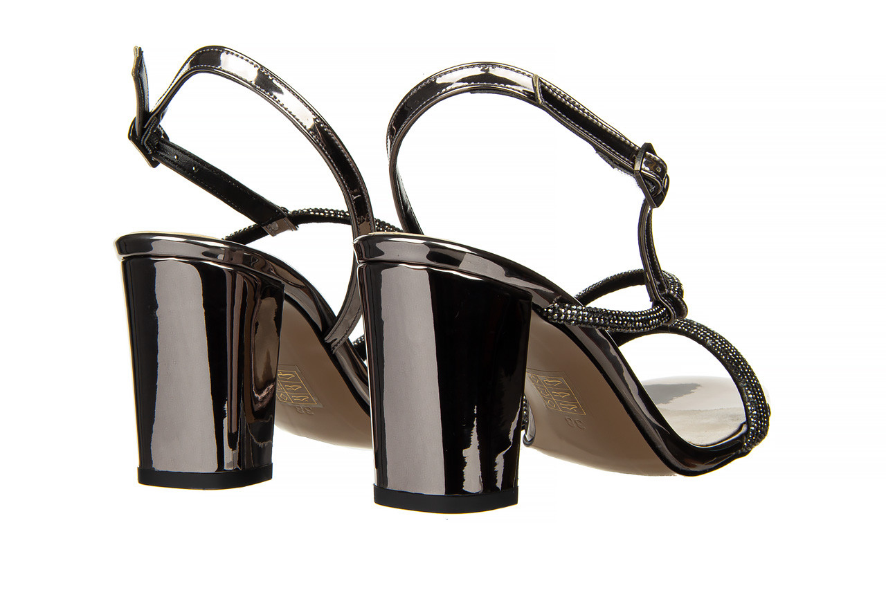 Sandały bayla-187 380-1701 platinum 187086, czarny, skóra ekologiczna - na obcasie - sandały - buty damskie - kobieta 11