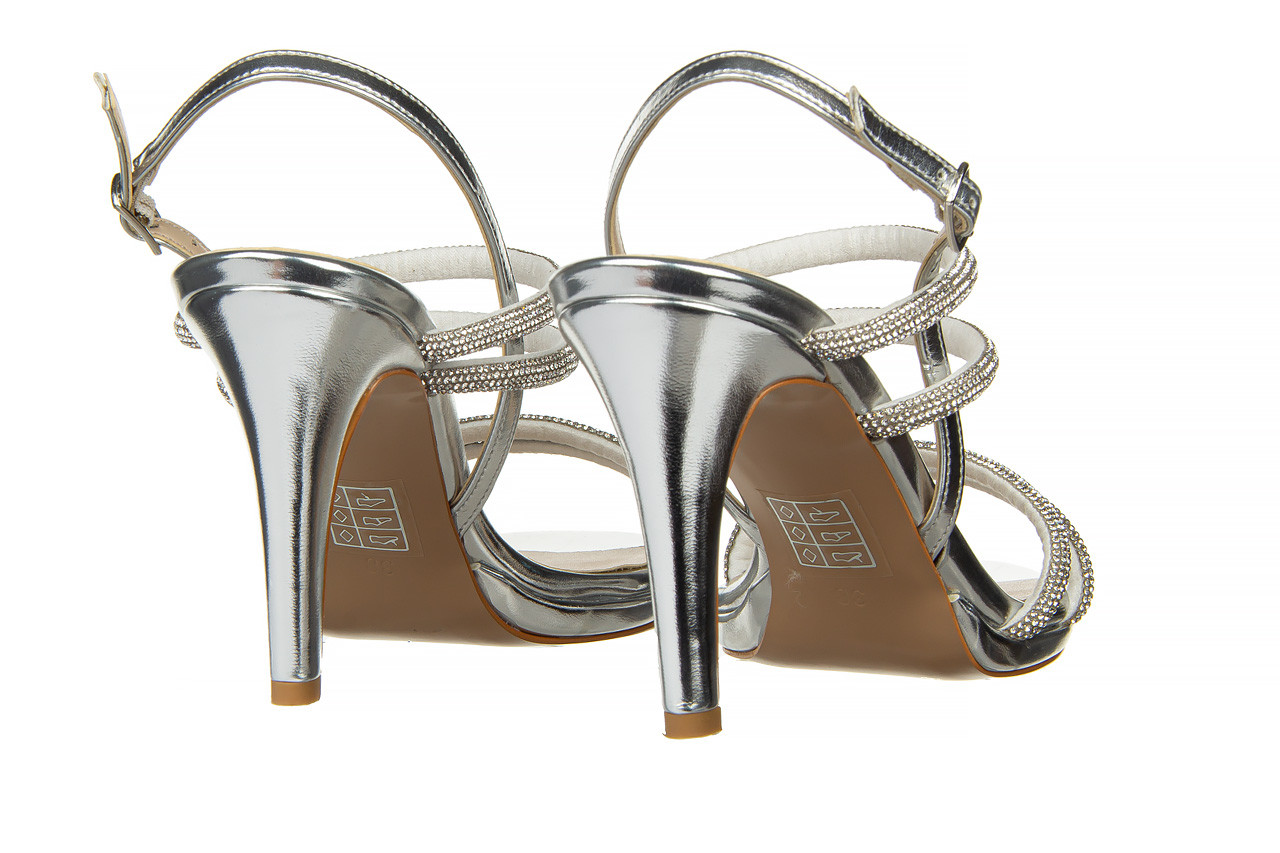 Sandały bayla-187 587-1729 silver 187100, srebrny, skóra ekologiczna - na platformie - sandały - buty damskie - kobieta 10