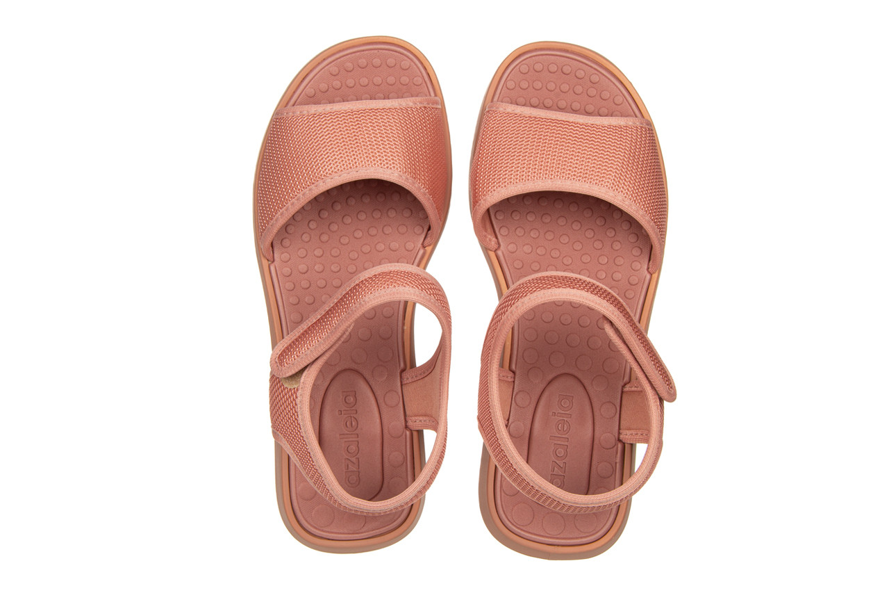 Sandały azaleia cassia comfy papete dark nude 198032, różowy, materiał - sandały - buty damskie - kobieta 11