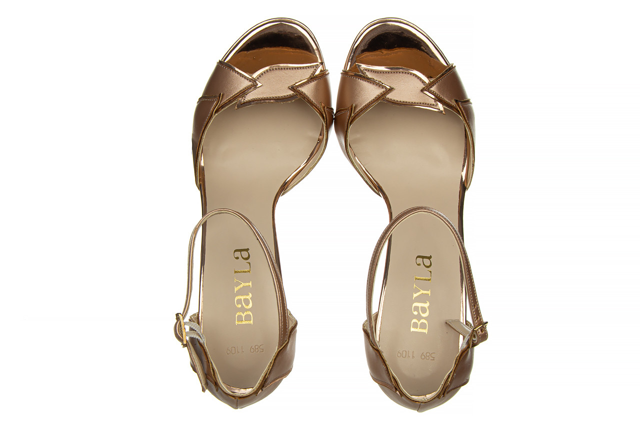 Sandały bayla-187 589-1109 rose 187055, różowe złoto, skóra ekologiczna  - na platformie - sandały - buty damskie - kobieta 13