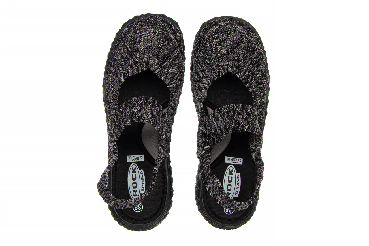 Sandały rock over sandal rockstone cashmere 032862, czarny, materiał - gumowe - sandały - buty damskie - kobieta 12