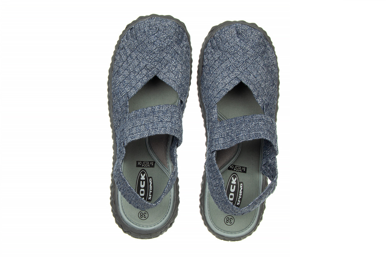 Sandały rock over sandal jeans smoke 032859, niebieski, materiał - gumowe - sandały - buty damskie - kobieta 13