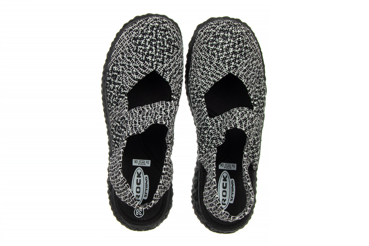 Sandały rock over sandal sashiko cashmere 032863, czarny/biały, materiał - sandały - buty damskie - kobieta 12