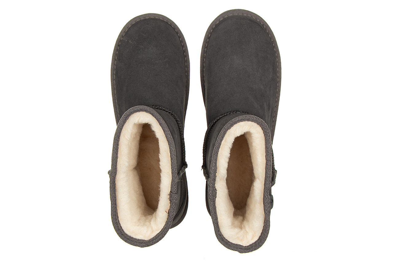 Śniegowce emu wallaby mini teens charcoal 119156, szary, skóra naturalna  - śniegowce i kalosze - buty damskie - kobieta 11