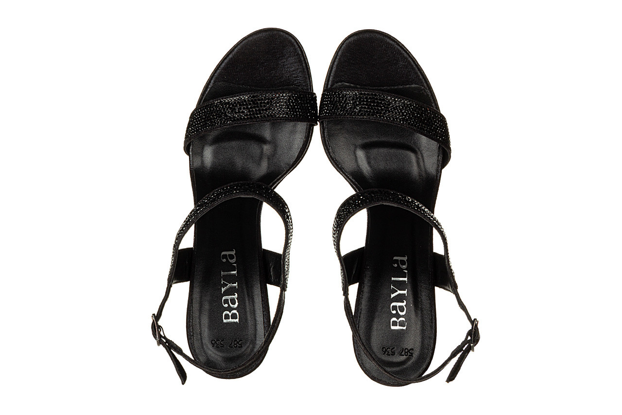Sandały bayla-187 587-536 black 22 187049, czarny, skóra ekologiczna - skórzane - sandały - buty damskie - kobieta 10