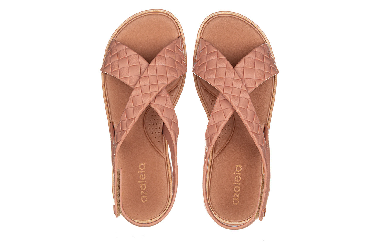 Sandały azaleia simone comfy flat sand nude 198020, róż, tworzywo - płaskie - sandały - buty damskie - kobieta 10