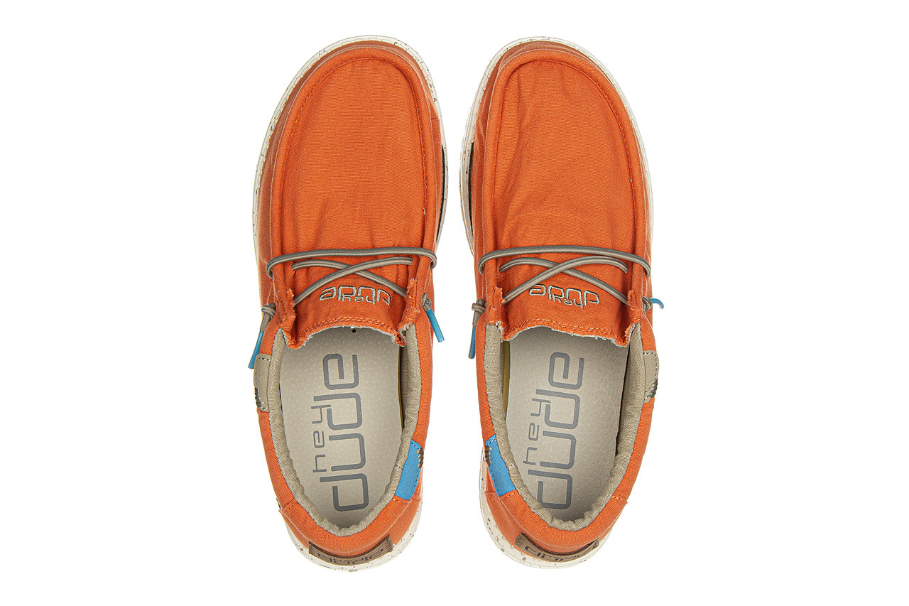 Półbuty heydude wally washed tangerine 003241, pomarańczowy, materiał - półbuty - buty męskie - mężczyzna 11