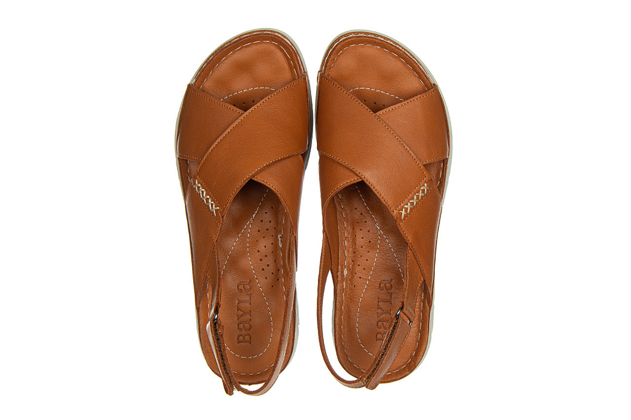 Sandały bayla-161 022 05 6107 coconut 161299, brązowy, skóra naturalna - skórzane - sandały - buty damskie - kobieta 10