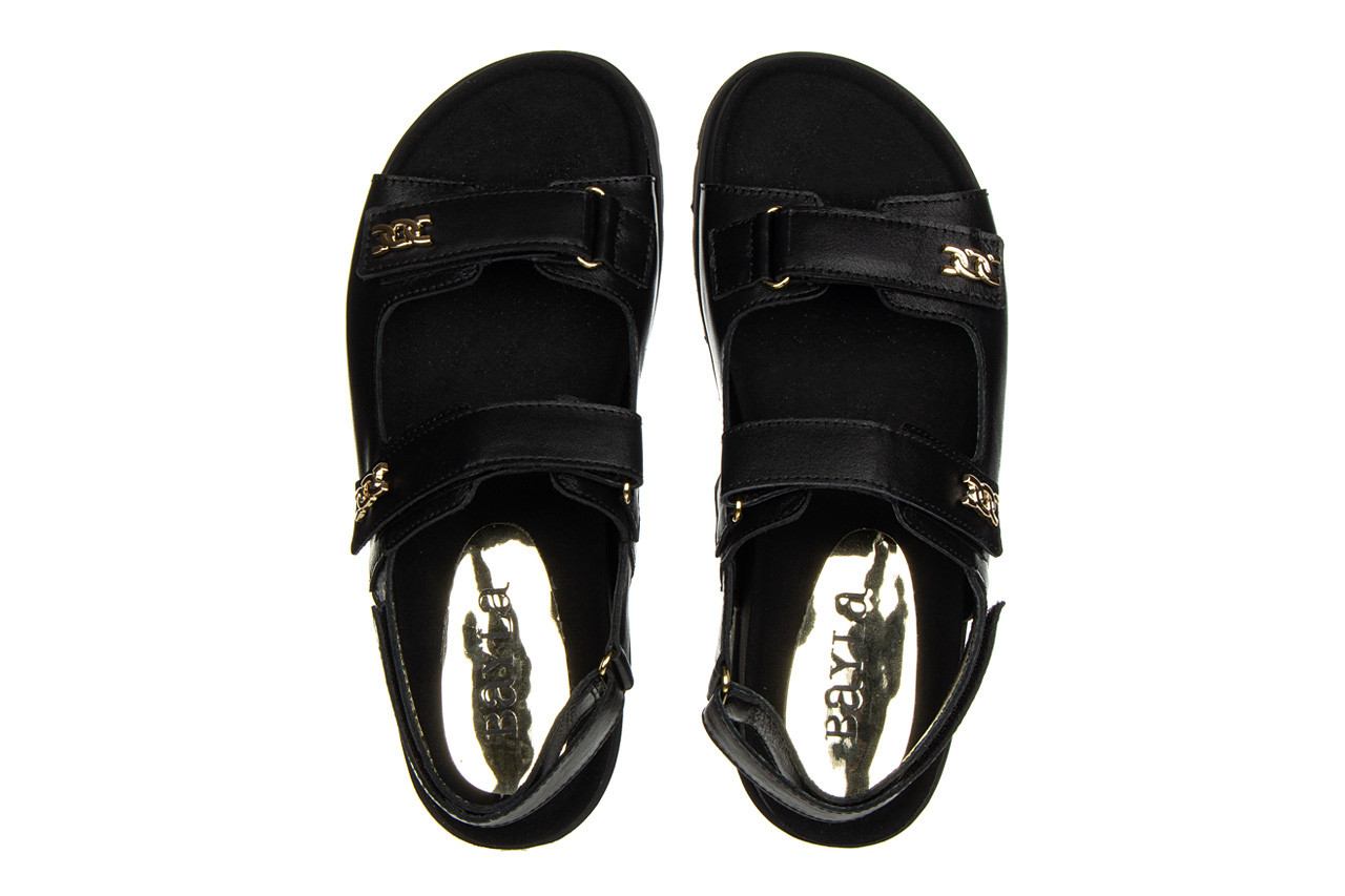 Sandały bayla-159 4180 076-p czarny lico 159050, skóra naturalna - na platformie - sandały - buty damskie - kobieta 10