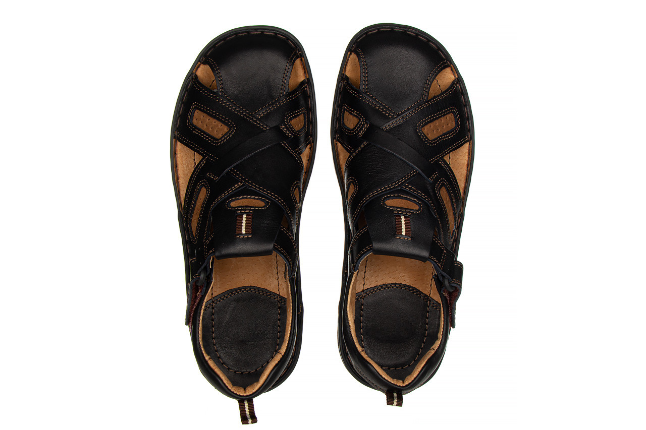 Sandały bayla-081 523 baflo czarny ax 081099, skóra naturalna - sandały - buty męskie - mężczyzna 10