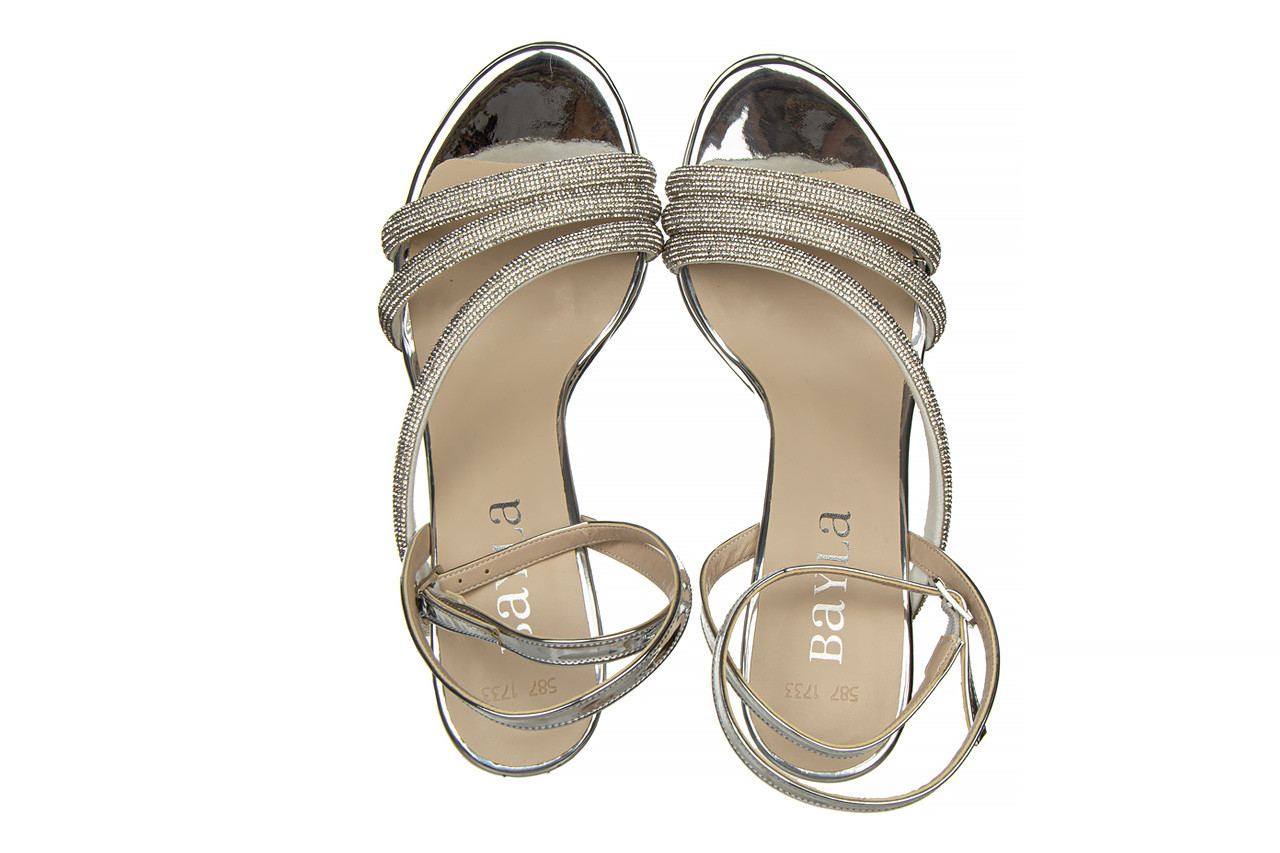 Sandały bayla-187 587-1733 silver 187103, srebrny, skóra ekologiczna - sandały - buty damskie - kobieta 13
