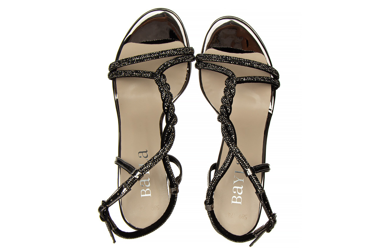 Sandały bayla-187 589-1747 platinum 187106, czarny, skóra ekologiczna - na platformie - sandały - buty damskie - kobieta 11