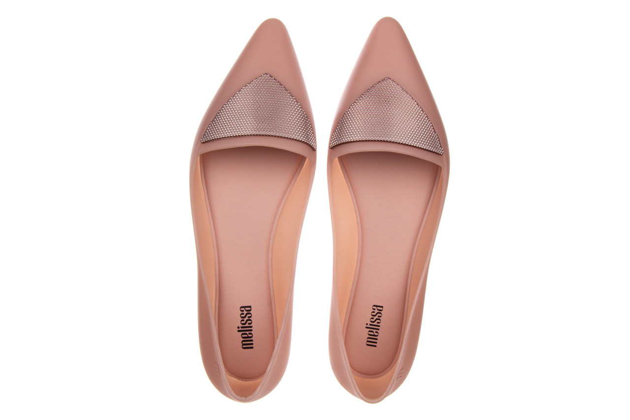 Baleriny melissa pointy iv ad pink 010349, róż, guma - kobieta 11