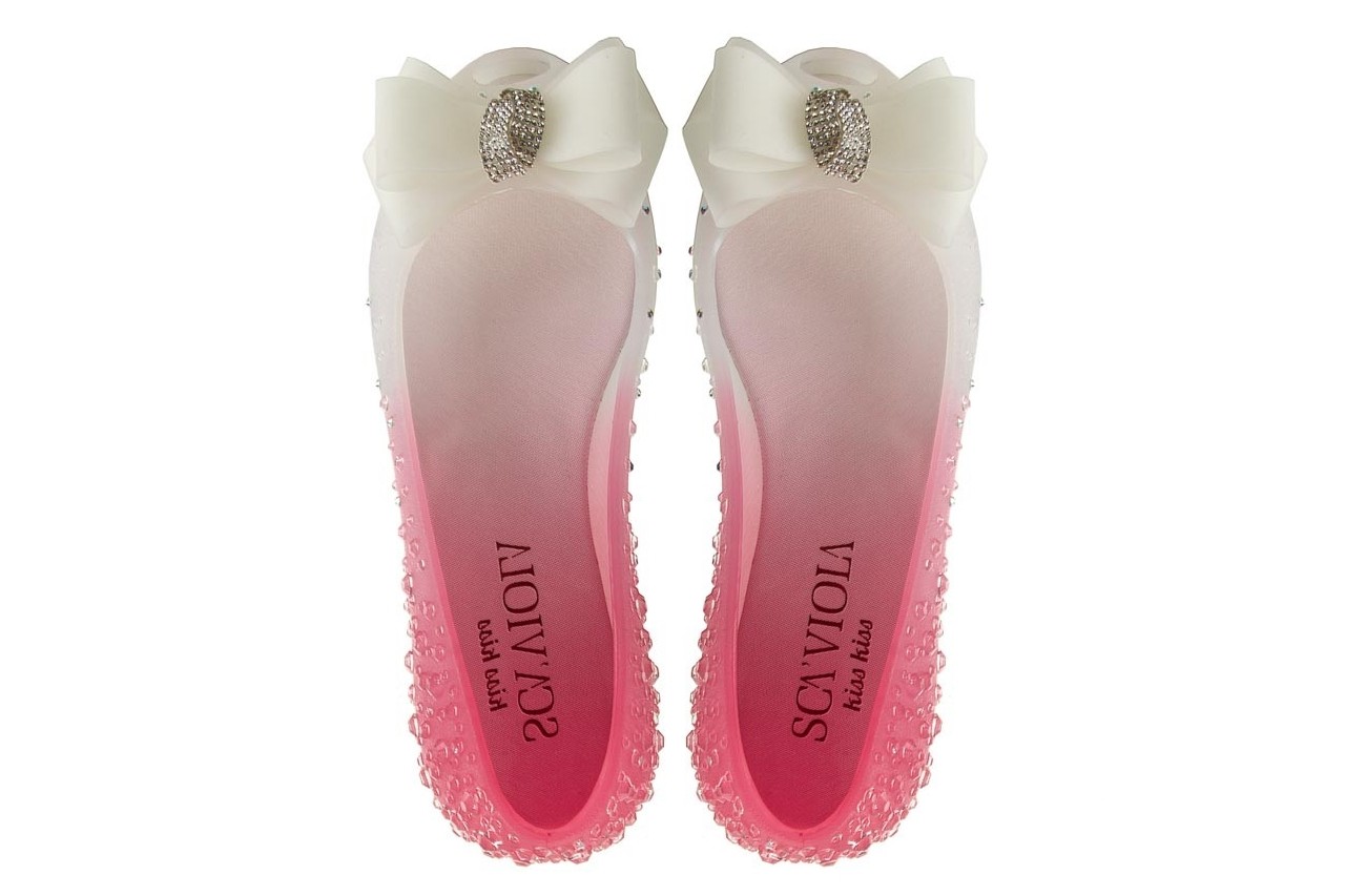 Baleriny sca'viola 870 pink, róż/biały, silikon - gumowe - baleriny - buty damskie - kobieta 6