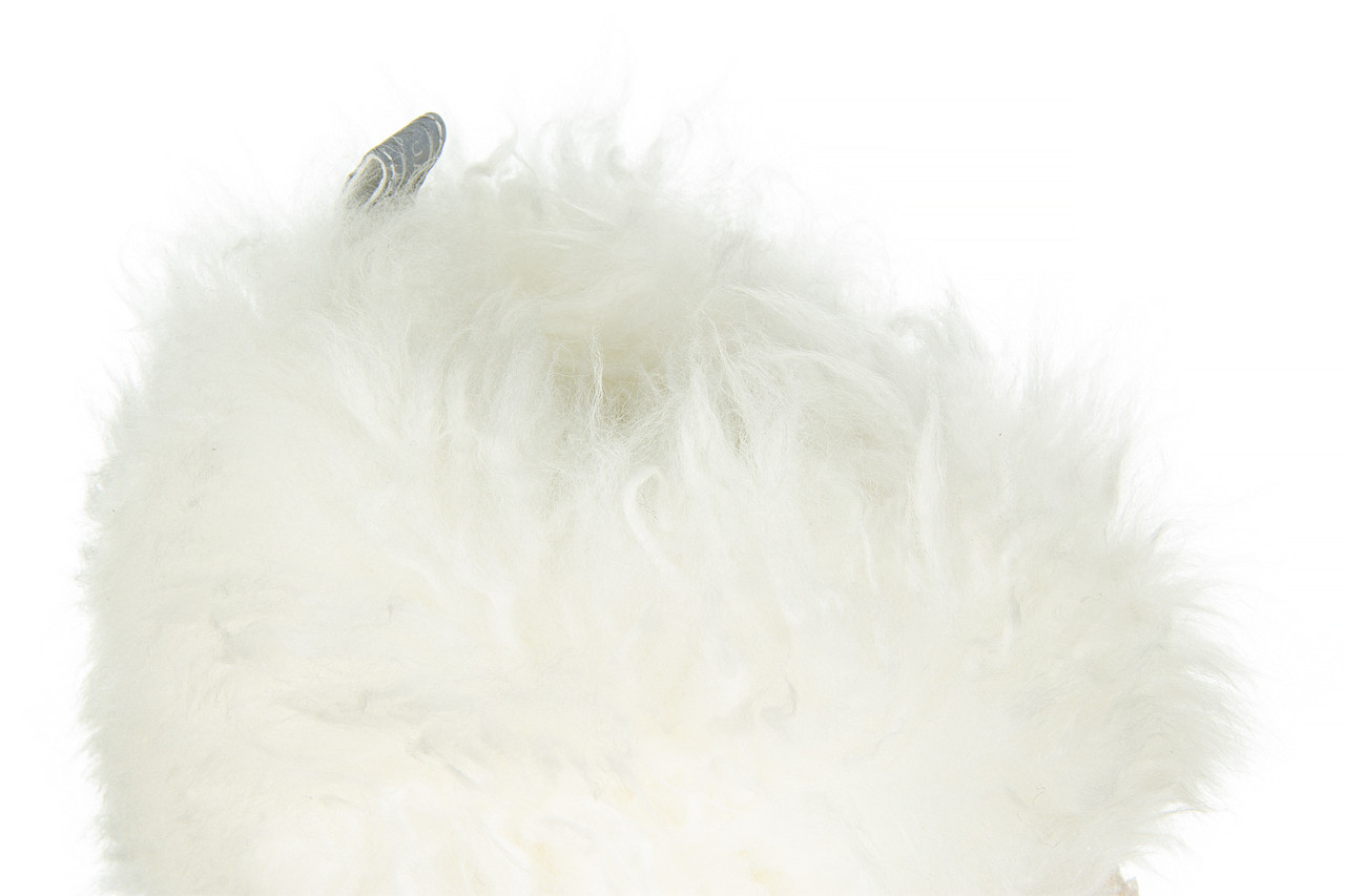 Śniegowce emu blurred glossy coconut 119180, biały, skóra naturalna 20