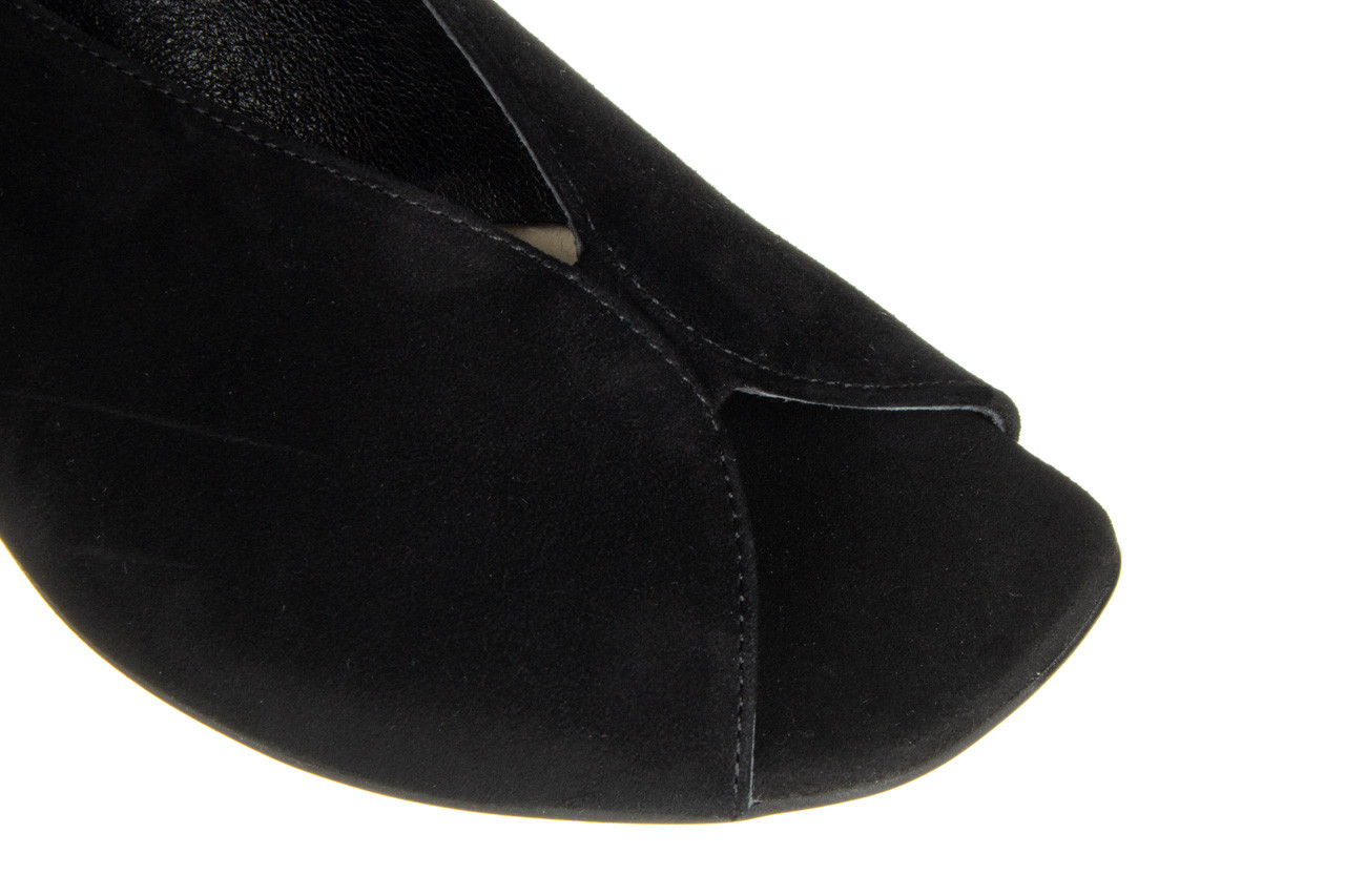 Sandały bayla-159 3929 003-p czarny welur 159025, czarny, skóra naturalna - na obcasie - sandały - buty damskie - kobieta 11