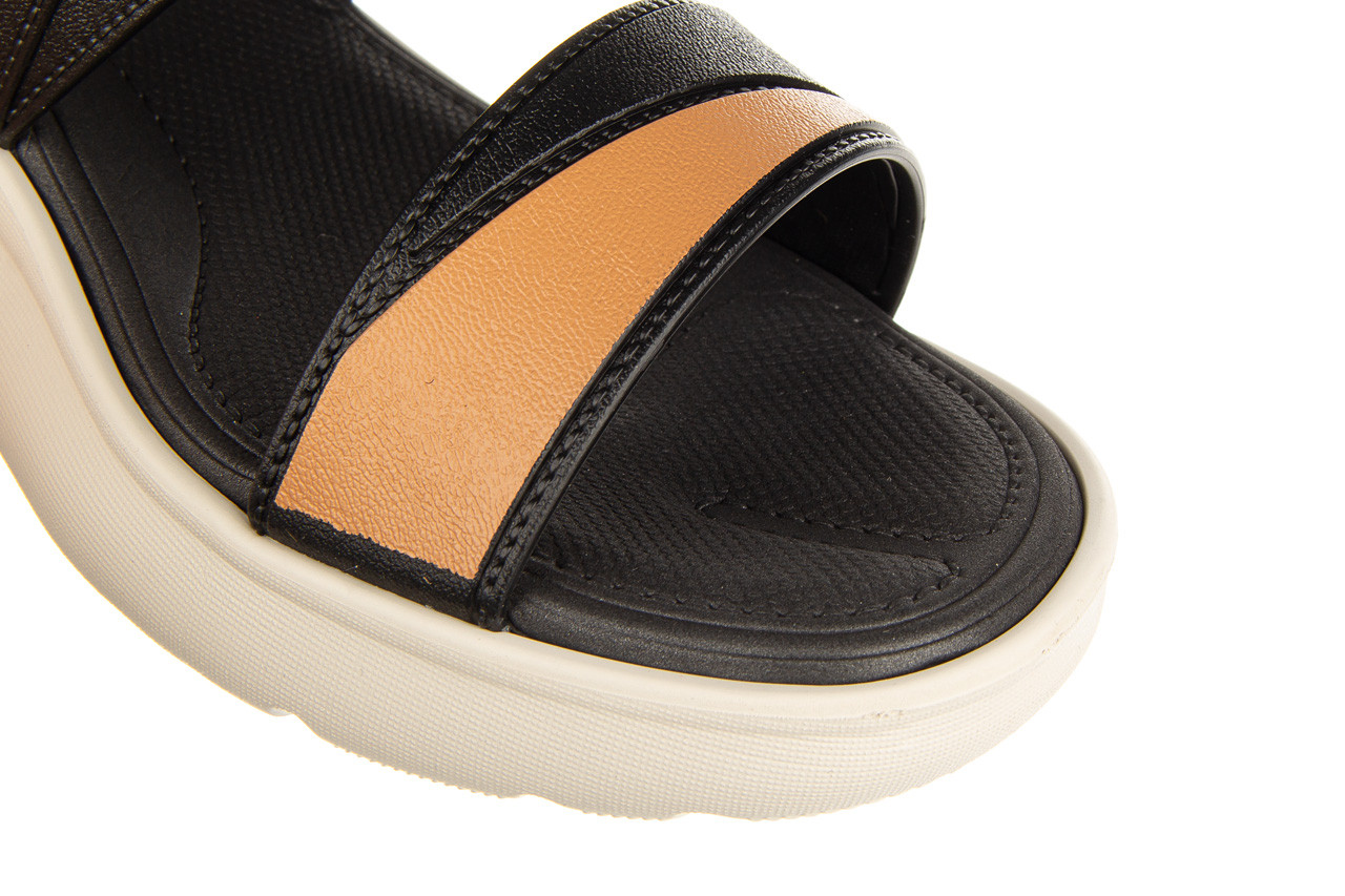 Sandały azaleia cris soft light sand black 198006, czarny, tworzywo - na koturnie - sandały - buty damskie - kobieta 11