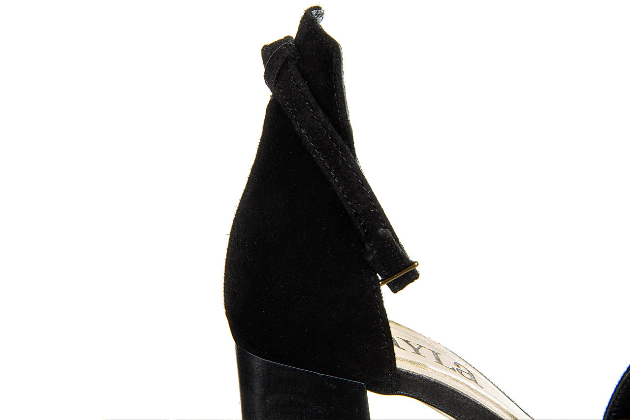Sandały bayla-159 4002 003-p czarny welur 159043, skóra naturalna - skórzane - sandały - buty damskie - kobieta 12