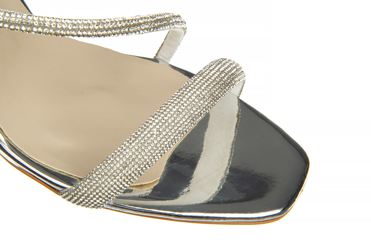 Sandały bayla-187 380-1701 silver 187037, srebrny, skóra ekologiczna - na obcasie - sandały - buty damskie - kobieta 15