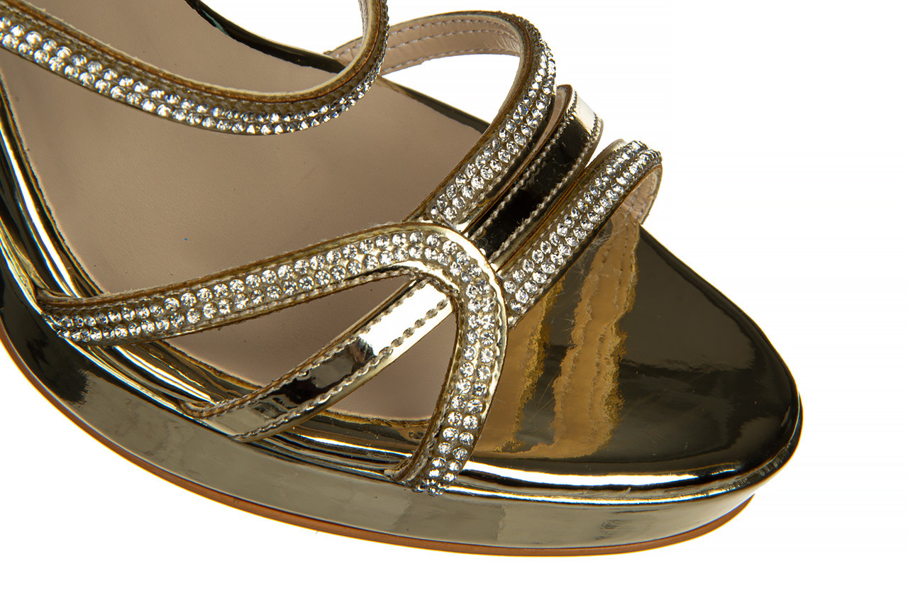 Sandały bayla-187 557-717 gold 187087, złoty, skóra ekologiczna - na platformie - sandały - buty damskie - kobieta 14