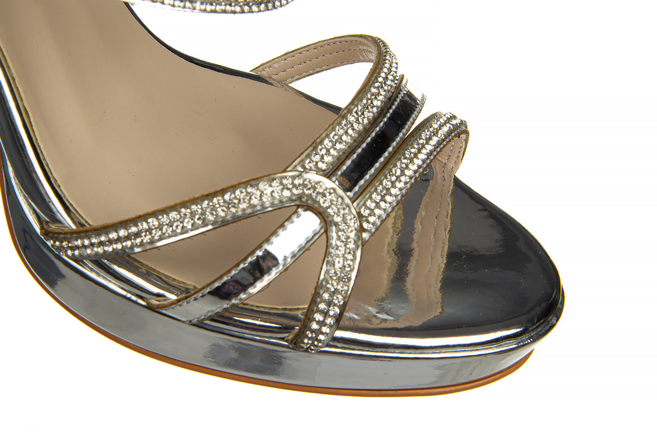 Sandały bayla-187 557-717 silver 187088, srebrny, skóra ekologiczna - sandały - buty damskie - kobieta 14