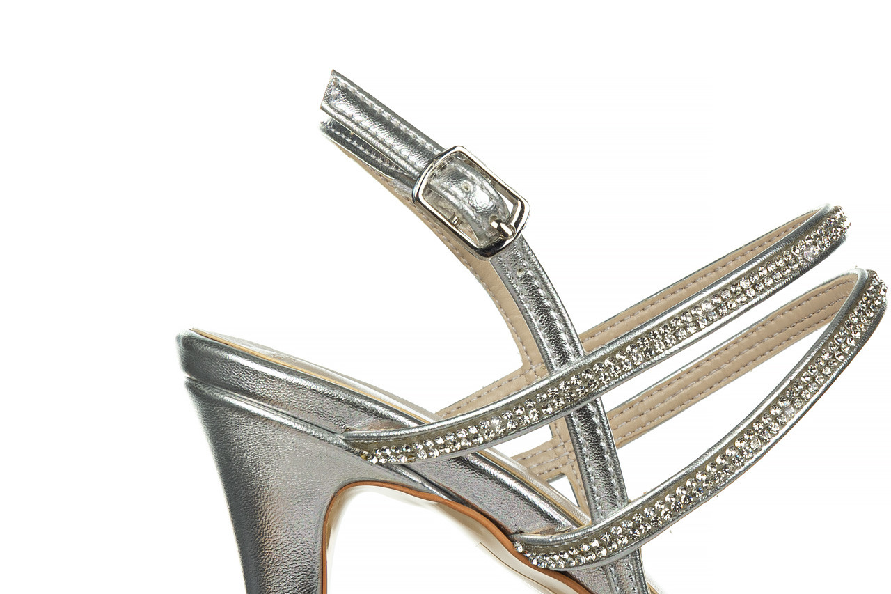 Sandały bayla-187 587-1120 silver 22 187041, srebrny, skóra ekologiczna  - skórzane - sandały - buty damskie - kobieta 15
