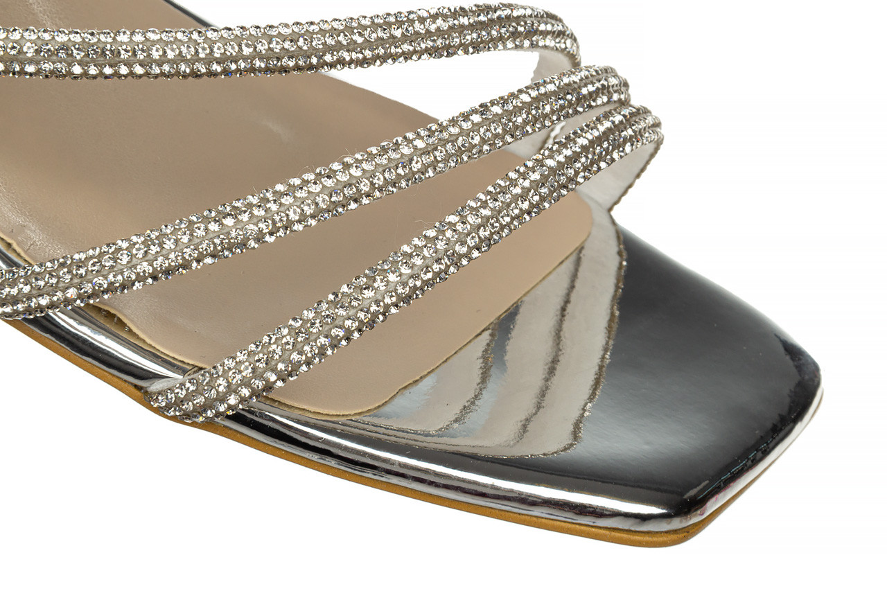 Sandały bayla-187 1705 silver 187079, srebrny, skóra ekologiczna - na obcasie - sandały - buty damskie - kobieta 13