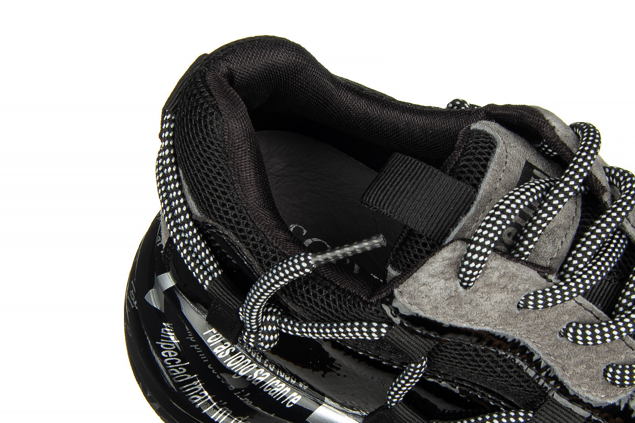 Sneakersy sca'viola b-206 black, czarny, skóra naturalna lakierowana  - obuwie sportowe - dla niej  - sale 15