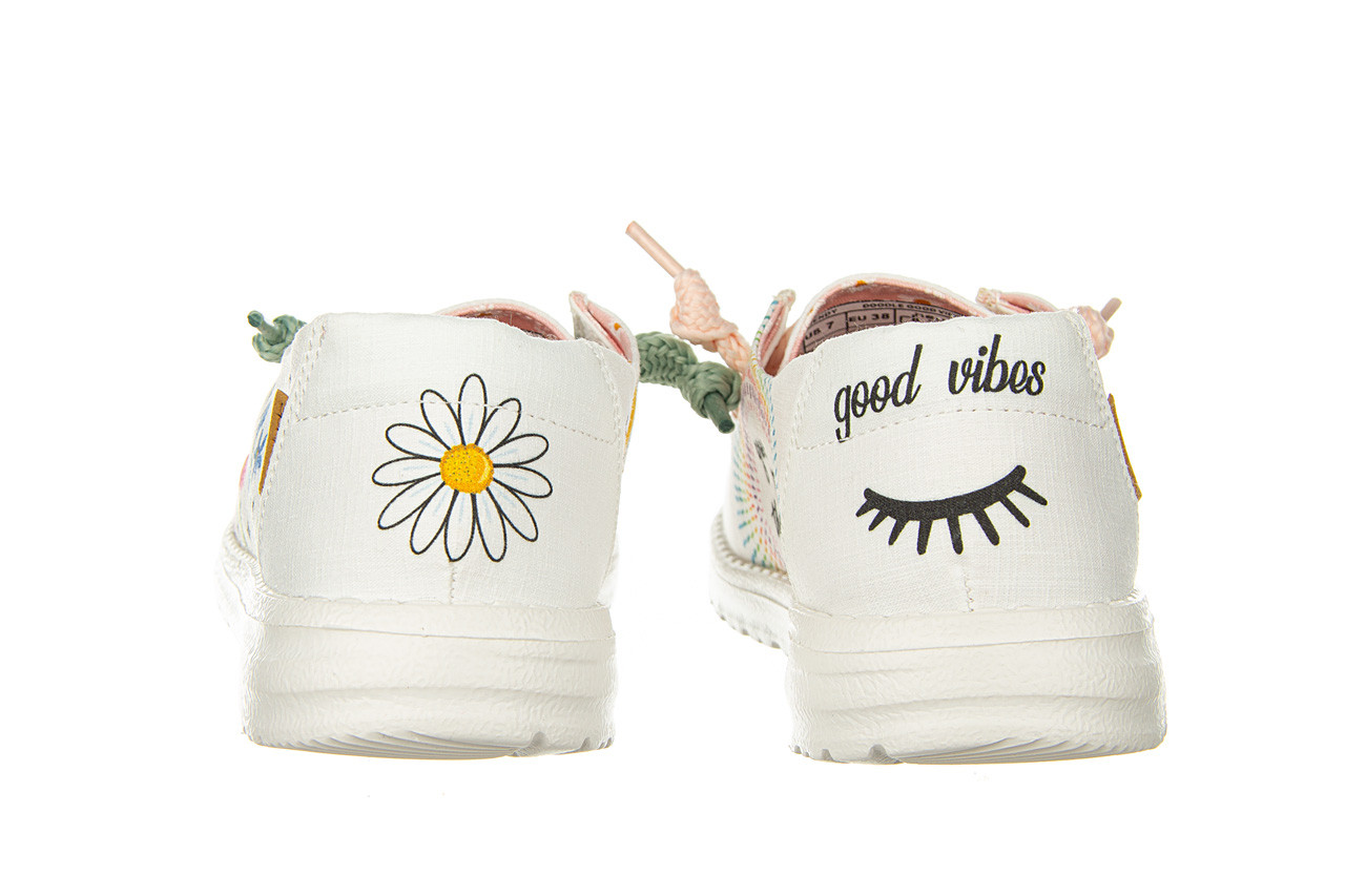 Półbuty heydude wendy doodle good vibes 003243, biały, materiał - obuwie sportowe - buty damskie - kobieta 17