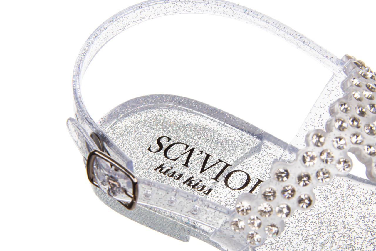 Sandały sca'viola g-64 silver 047191, srebro, silikon - sandały - dla niej  - sale 17