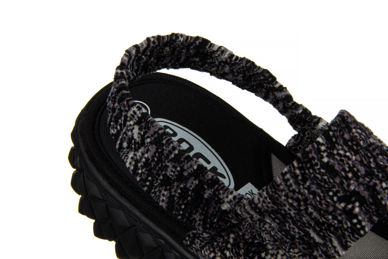 Sandały rock over sandal rockstone cashmere 032862, czarny, materiał - gumowe - sandały - buty damskie - kobieta 15