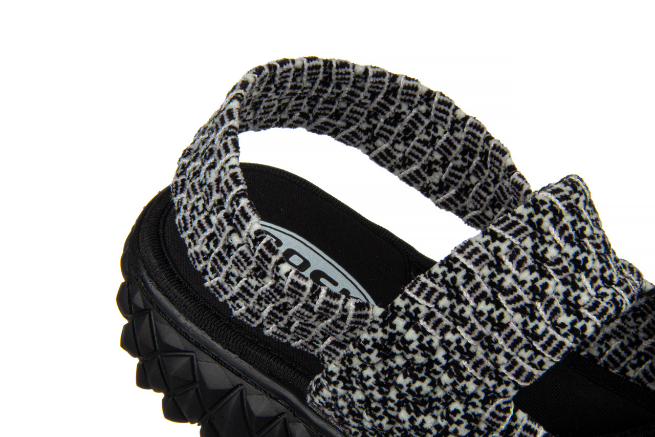 Sandały rock over sandal sashiko cashmere 032863, czarny/biały, materiał - sandały - buty damskie - kobieta 15