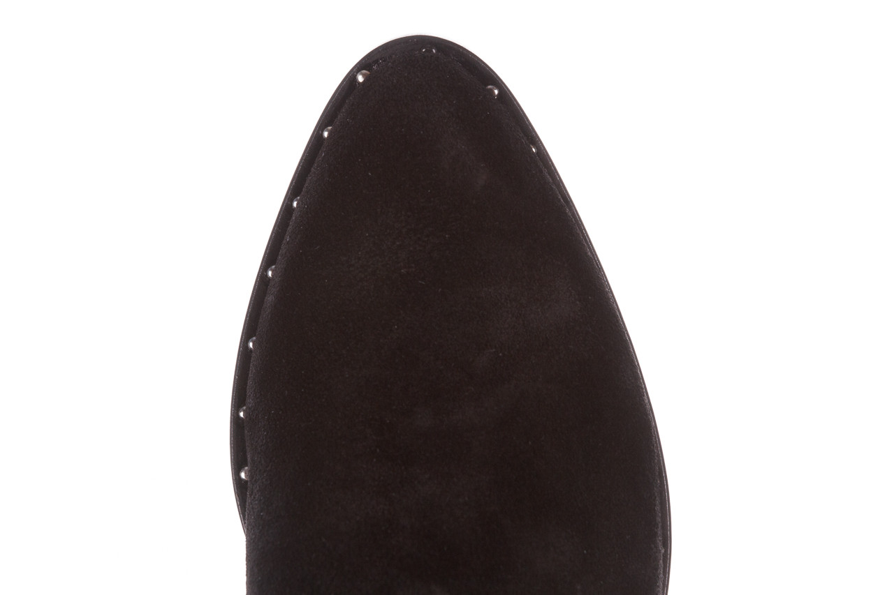 Botki bayla-195 19k-802 siyah black 195019, czarny, skóra naturalna  - zamszowe - botki - buty damskie - kobieta 19