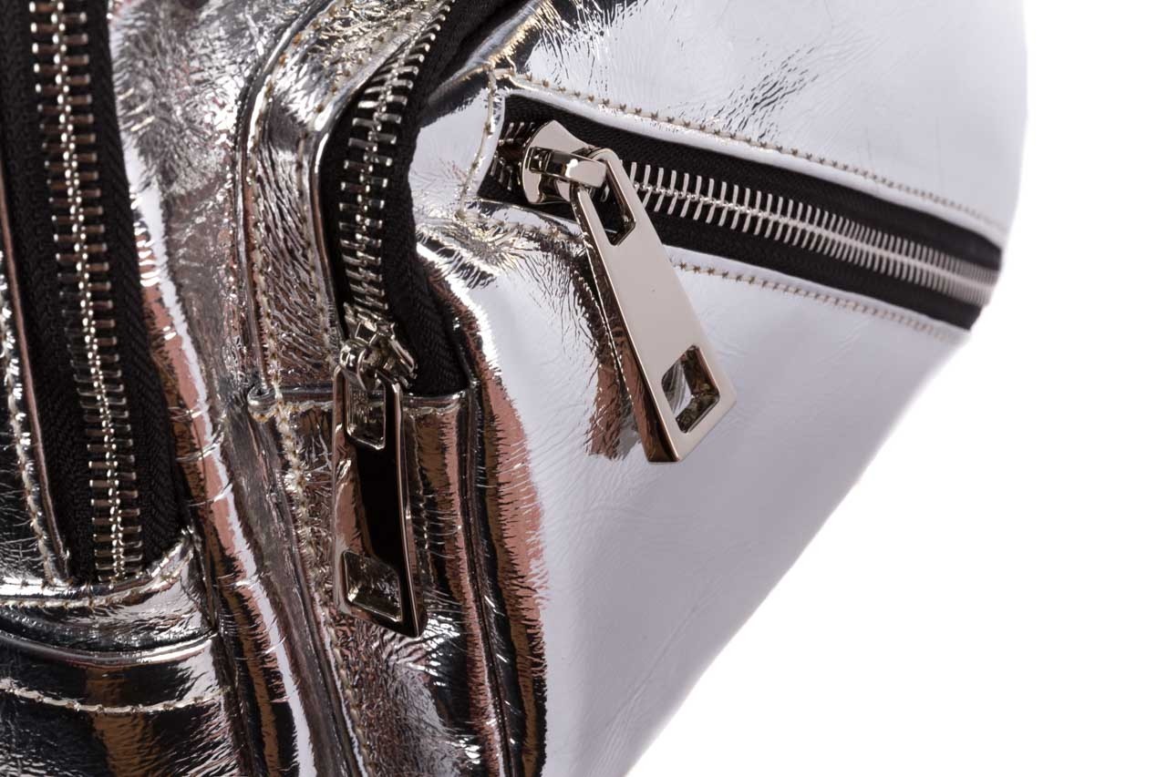 Plecak sca'viola torebka t-83 silver, srebrny, skóra naturalna  - akcesoria - kobieta 13